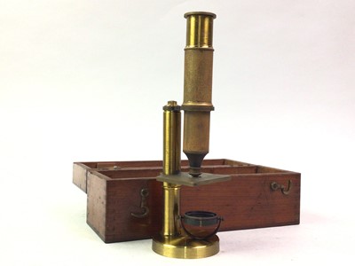 Lot 657 - BRASS MICROSCOPE