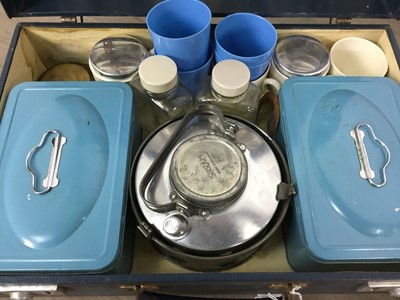 Lot 38 - TWO VINTAGE PICNIC SETS