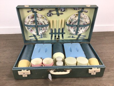 Lot 39 - TWO VINTAGE PICNIC SETS