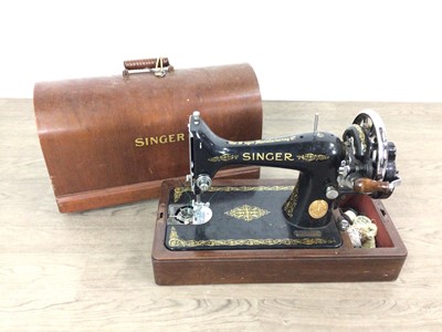 Lot 42 - THREE SINGER SEWING MACHINES