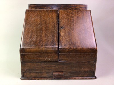 Lot 43 - OAK STATIONERY BOX