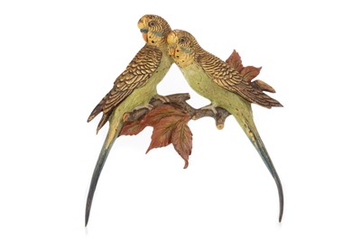 Lot 62 - AUSTRIAN COLD PAINTED BRONZE BIRD GROUP