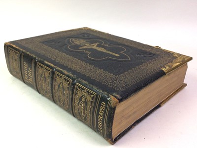 Lot 639 - LEATHER BOUND HOLY BIBLE