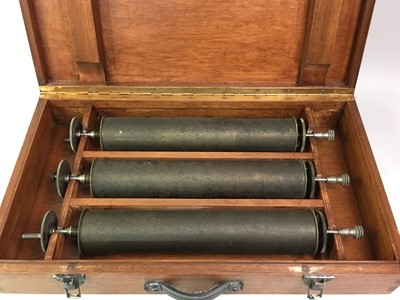 Lot 641 - THREE MUSIC BOX MUSICAL CYLINDERS