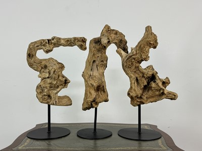 Lot 679 - TRIO OF RECLAIMED WOOD SCULPTURES