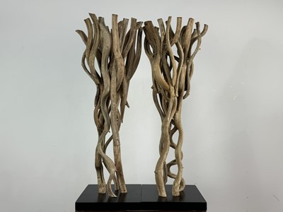 Lot 688 - PAIR OF JUNGLE VINE SCULPTURES