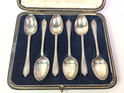 Lot 178 - SET OF SIX SILVER COFFEE SPOONS