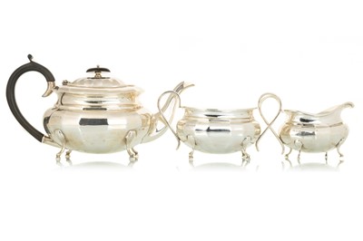 Lot 1170 - ELIZABETH II SILVER THREE PIECE TEA SERVICE