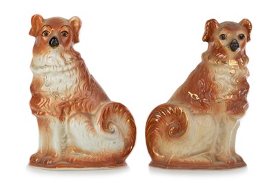 Lot 269 - TWO PAIRS OF STAFFORDSHIRE WALLY DOGS