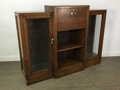 Lot 132 - ART DECO OAK DISPLAY CABINET