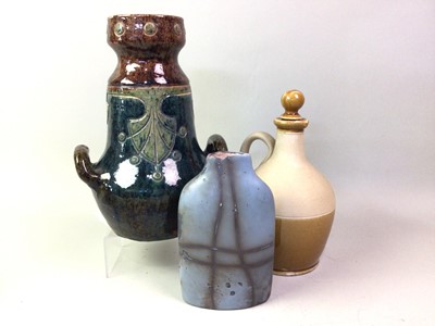 Lot 107 - STUDIO POTTERY TWIN HANDLED VASE