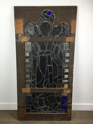 Lot 300 - THREE VICTORIAN STAINED GLASS WINDOW