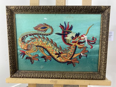 Lot 325 - CHINESE EMBROIDERY PANEL