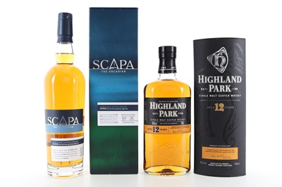 Lot 313 - HIGHLAND PARK 12 YEAR OLD AND SCAPA SKIREN