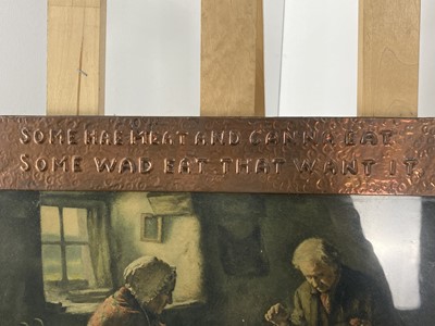 Lot 333 - ROBERT BURNS INTEREST - ARTS & CRAFTS HAMMERED COPPER FRAME