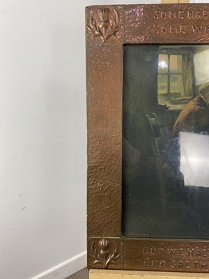 Lot 333 - ROBERT BURNS INTEREST - ARTS & CRAFTS HAMMERED COPPER FRAME