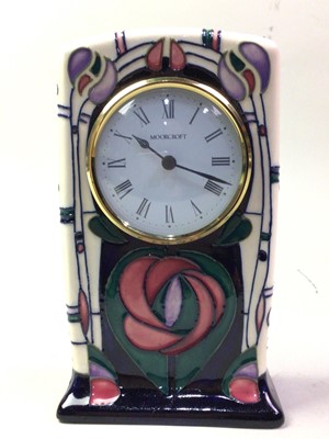 Lot 141 - MOORCROFT MANTLE CLOCK