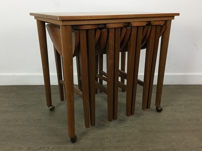 Lot 162 - NEST OF FIVE  TEAK TABLES