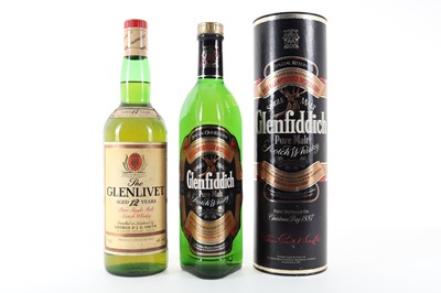 Lot 86 - GLENLIVET 12 YEAR OLD 75CL AND GLENFIDDICH SPECIAL RESERVE