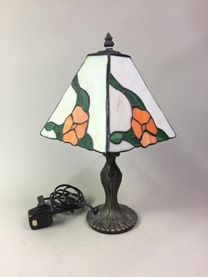 Lot 208 - TIFFANY STYLE TABLE LAMP