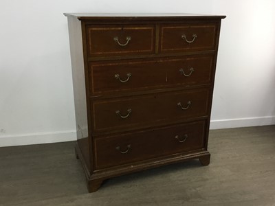 Lot 246 - EDWARDIAN INLAID MAHOGANY CHEST OF DRAWERS