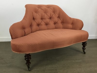 Lot 272 - VICTORIAN BUTTON BACK LOVE SEAT