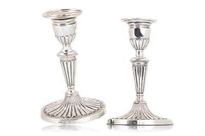 Lot 1177 - PAIR OF SILVER CANDLESTICKS