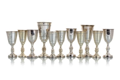 Lot 1178 - GROUP OF JUDAICA SILVER KIDDUSH CUPS