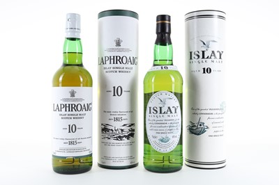 Lot 88 - LAPHROAIG 10 YEAR OLD AND MARKS & SPENCER ISLAY 10 YEAR OLD