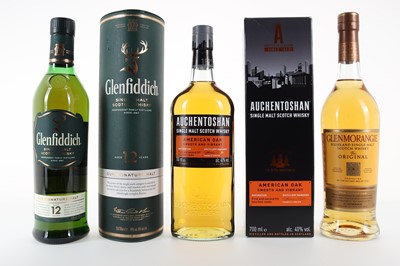 Lot 89 - GLENFIDDICH 12 YEAR OLD, GLENMORANGIE 10 YEAR OLD AND AUCHENTOSHAN AMERICAN OAK