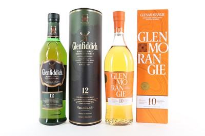 Lot 97 - GLENMORANGIE 10 YEAR OLD AND GLENFIDDICH 12 YEAR OLD