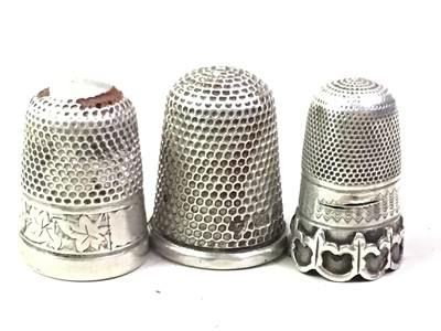 Lot 363 - GROUP OF THIMBLES