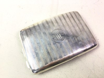 Lot 412 - GEORGE V SILVER CIGARETTE CASE