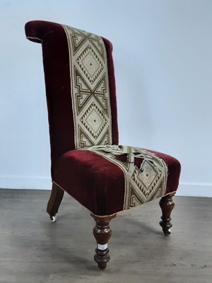 Lot 381 - VICTORIAN PRIE DIEU CHAIR