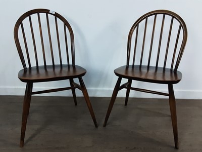 Lot 383 - SET OF FOUR ERCOL WINDSOR CHAIRS