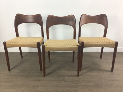 Lot 441 - NIELS MOLLER FOR J.L. MOLLER, SET OF SIX TEAK MODEL 71 DINING CHAIRS