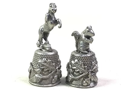 Lot 428 - COLLECTION OF PEWTER THIMBLES