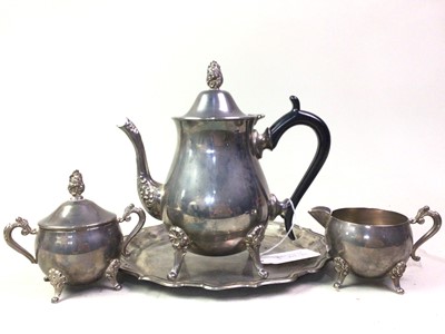 Lot 433 - SILVER PLATED COFFEE SERVICE