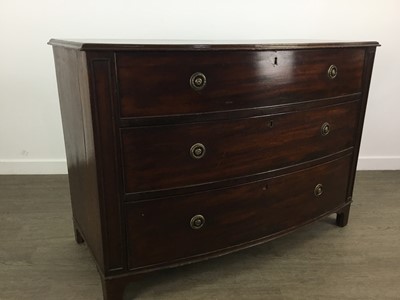 Lot 457 - VICTORIAN MAHOGANY BOWFRONTED CHEST OF DRAWERS