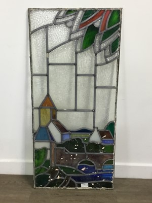 Lot 467 - COLLECTION OF STAINED AND LEADED GLASS PANELS