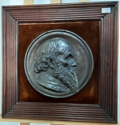 Lot 475 - CAST BRONZE PLAQUE