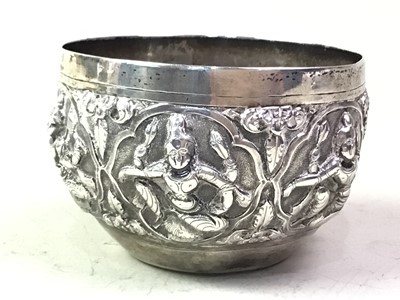 Lot 490 - BURMESE WHITE METAL BOWL