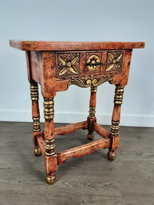 Lot 507 - SMALL PAINTED CONSOLE TABLE