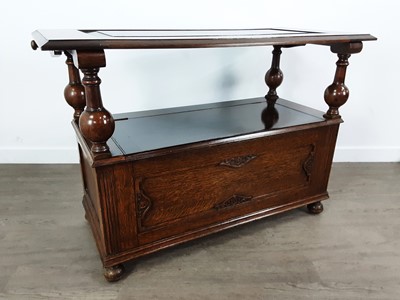 Lot 389 - OAK MONKS BENCH