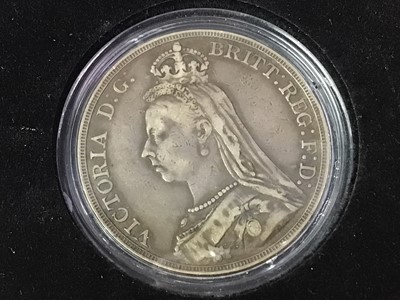 Lot 497 - TWO HUNDRED YEARS OF QUEEN VICTORIA SILVER CROWN SET