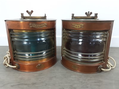 Lot 519 - TWO COPPER MARITIME LAMPS