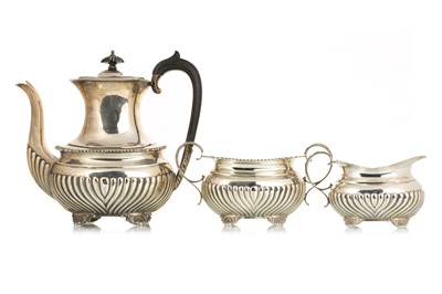 Lot 1173 - GEORGE V FOUR PIECE SILVER TEA SERVICE