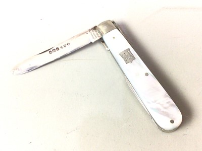 Lot 589 - GEORGE V SILVER FRUIT KNIFE