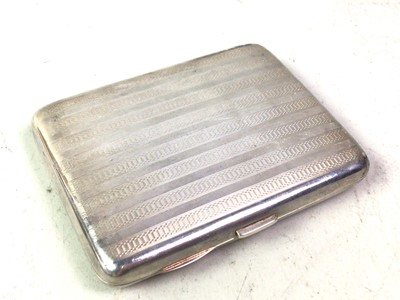 Lot 590 - SILVER PLATED CIGARETTE CASE