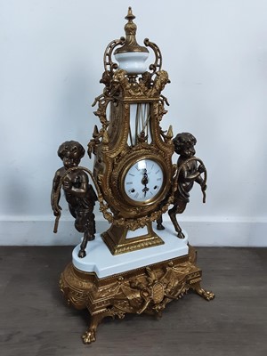 Lot 534 - REPRODUCTION CLOCK GARNITURE